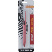 Zebra Pen, Gel Retractable, 0.7 mm, Med Point, Black Ink