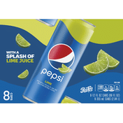 Pepsi Cola with Splash of Lime Juice Soda