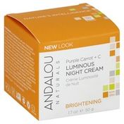 Andalou Naturals Night Cream, Luminous, Purple Carrot + C