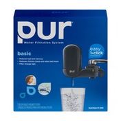 Pur Water Filtration System Basic Black Faucet Mount