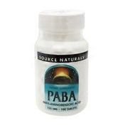 Source Naturals Paba Para-Aminobenzoic Acid 100 mg Tablets