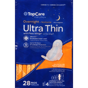 TopCare Pads with Flexi Wings, Ultra Thin, Overnight, Size 4