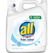 all Liquid Laundry Detergent Free Clear for Sensitive Skin, 108 Loads