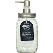 Mason Craft & More Soap Pump, Stainless Steel, Silver Lid, Clear, 32 Oz