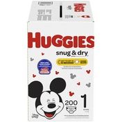 Huggies Snug & Dry Diapers, Size 1, 200 Count