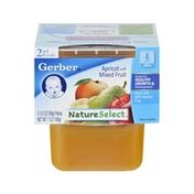 Gerber Nature Select 2nd Foods Apricot with Mixed Fruit - 2CT