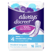 Always Discreet Discreet Moderate Long Incontinence Pads