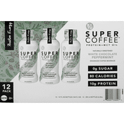 Super Coffee Coffee Beverage, White Chocolate Peppermint, 12 Pack
