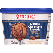 Stater Bros. Markets Ice Cream, Premium, Double Chocolate Brownie