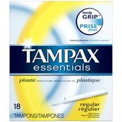Tampax Tampons, Plastic, Regular Absorbency