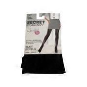 Secret Collection Size D Black Silky Semi Opaque 40 Denier Tights With Regular Panty & Softer Silkier Feel