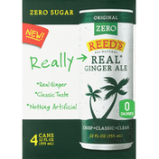 Reed's Inc. Ginger Ale, Zero Sugar, Real, Original