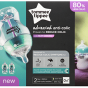 Tommee Tippee Bottles, Anti-Colic, Heat Sensing, Slow Flow, 0m+