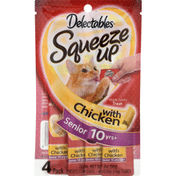 Delectables Cat Treats, With Chicken, Senior 10 Yrs+, 4 Pack