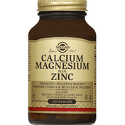 Solgar Calcium Magnesium, plus Zinc, Tablets