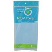 Simply Done Plastic Table Cover, Light Blue