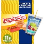 Lunchables Turkey & Cheddar Cheese Cracker Stackers Meal Kit with Capri Sun Pacific Cooler Drink & Reese's Peanut Butter Cup