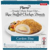 Pierre's Chicken Breasts, Cordon Bleu, Raw Stuffed