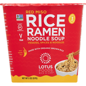 Lotus Foods Rice Ramen Noodle Soup, Red Miso, Medium
