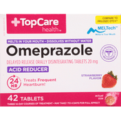 TopCare Omeprazole, 20 mg, Tablets, Strawberry Flavor