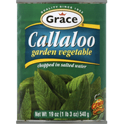 Grace Callaloo, in Salt Water, Chopped