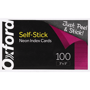 Oxford Index Cards, Neon, Self-Stick, 3 X 5 Inch
