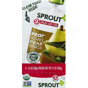 Sprout Baby Food, Organic, Pear Kiwi Peas Spinach, 2 (6 Months & Up)