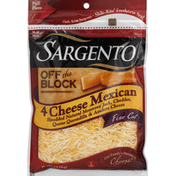 Sargento Shredded Cheese, Fine Cut, 4 Cheese Mexican