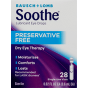 Bausch & Lomb Lubricant Eye Drops, Preservative Free