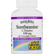 Natural Factors Suntheanine, 100 mg, Chewable Tablets