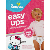 Pampers Training Underwear, 3T-4T (30-40 lb), Hello Kitty, Super