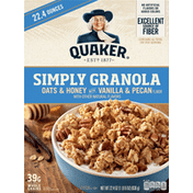 Quaker Granola, Simply, Oats & Honey with Vanilla & Pecan
