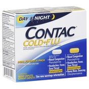 Contac Cold+Flu, Day & Night, Caplets, Dual Formula Pack
