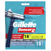 Gillette Sensor2 Fixed Head Men'S Disposable Razors