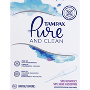 Tampax Pure & Clean Tampons, Super
