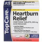 TopCare Heartburn Relief Cimetidine 200 Mg Acid Reducer Tablets