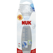 NUK Bottle, Orthodontic, Silicone, Medium Flow, 10 oz, 0+ M