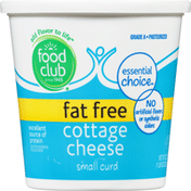 Food Club Cottage Cheese, Fat Free, Small Curd