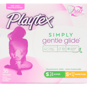 Playtex Tampons, Plastic, Super/Super Plus