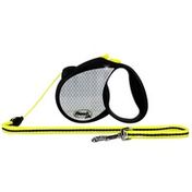 Flexi Retractable Dog Leash for Small Dogs up to 26 Pounds - Black & Neon Yellow - 16'