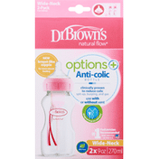 Dr Brown's Bottle, Anti-Colic, Wide Neck, 9 Ounce, 0m+, 2-Pack