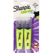 Sharpie Highlighters, Clear View, Fluorescent Yellow