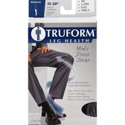 Truform Knee High Socks, Men's Dress, Moderate, Black, X-Large