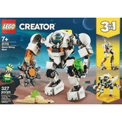 LEGO Building Toy, Space Mining Mech, 327 Pieces, 7+