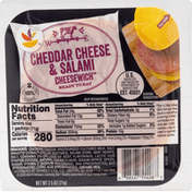 Ahold Cheesewich, Cheese & Salami, Cheddar