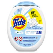 Tide PODS Free & Gentle Liquid Laundry Detergent Pacs
