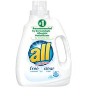 all - Obsolete Liquid Laundry Detergent, Free Clear for Sensitive Skin, 63 Loads