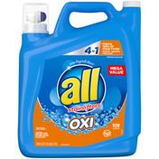 all Laundry Detergent Liquid with OXI Stain Removers and Whiteners, 109 Loads