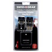 Swiss Gear Convertor/Adaptor Plug Kit, with Pouch, Black
