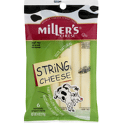 Miller's Cheese Mozzarella String Cheese - 6 CT